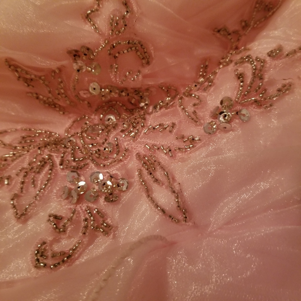 Soft pink homecoming dress, with ruffles